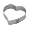 Cercle à Tarte Coeur Inox Micro-perforé 7,5 X 7 Cm X H 2 Cm Pavoni 13