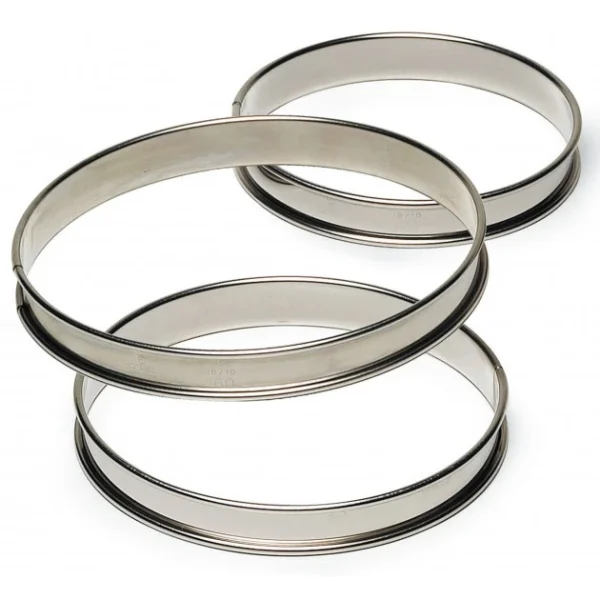 mode pas cher Cercle à Tarte Inox Bords Roulés Ø 9 Cm X H 2,7 Cm Gobel 1