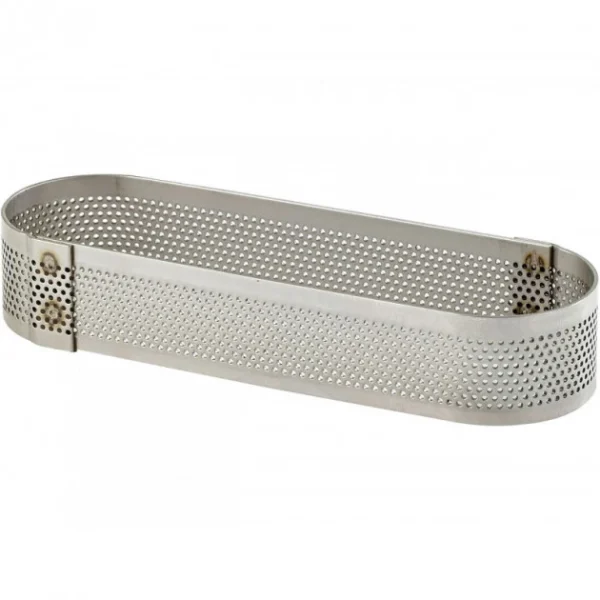 MALLARD FERRIERE Cercle à Tarte Oblong Inox Perforé 14×5 Cm H.2 Cm outlet soldes 1