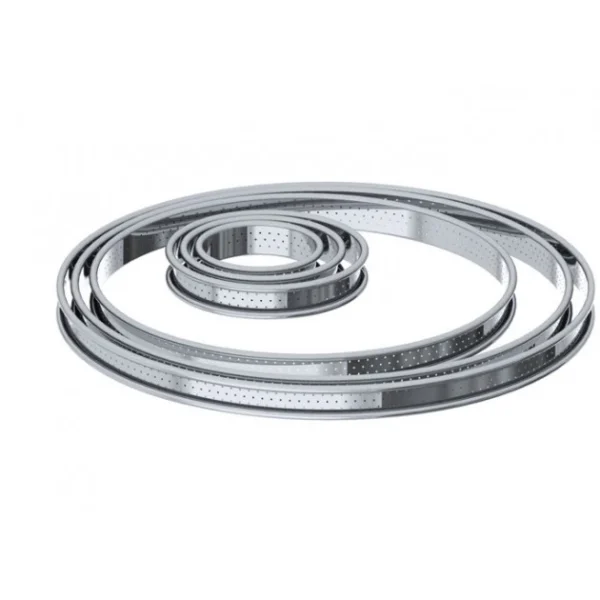 Cercle à Tarte Perforé Ø 10 Cm En Inox Par De Buyer 1