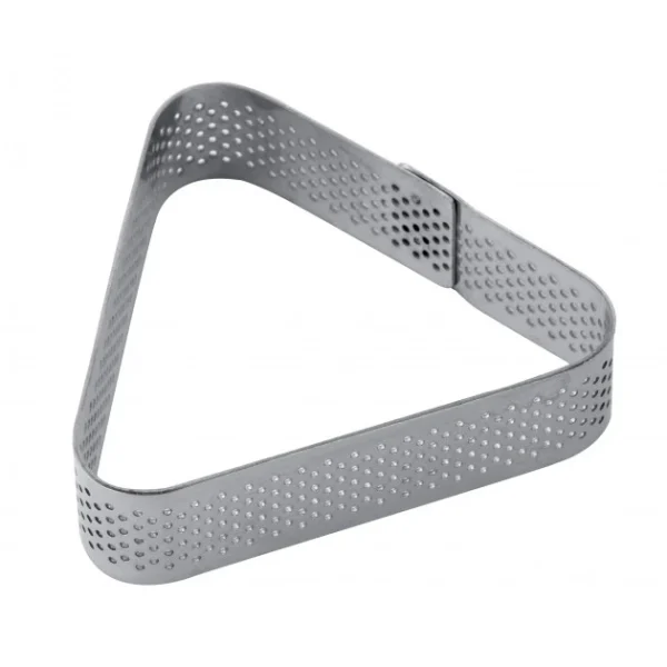 Cercle à Tarte Triangle Inox Micro-perforé 8,5 X 7,5 Cm X H 2 Cm Pavoni 1