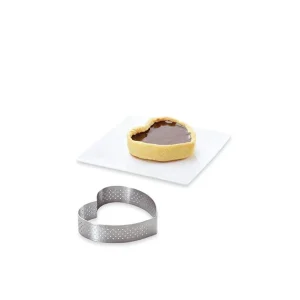 magasin en ligne france Cercle Perforé Forme Coeur ø 12 Cm De L’école Valrhona Par De Buyer 7