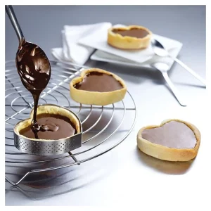 magasin en ligne france Cercle Perforé Forme Coeur ø 12 Cm De L’école Valrhona Par De Buyer 9