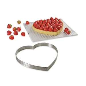 Cercle Perforé Forme Coeur ø 18 Cm De L’école Valrhona Par De Buyer boutique pas cher 9