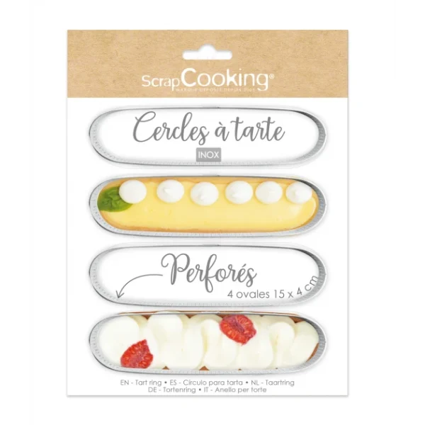 Cercles à Tarte Individuels Perforés Eclair 15 X 4 Cm (x4) Scrapcooking commentaire favorable 1