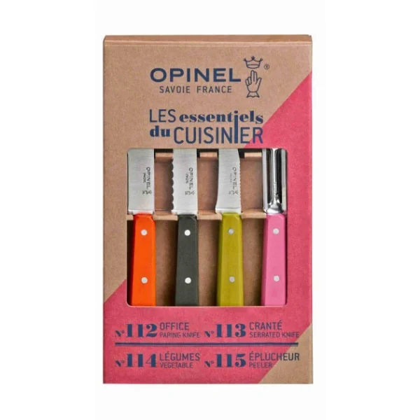 mode pas cher Coffret 3 Couteaux De Cuisine Et Un Eplucheur Fifties Les Essentiels Opinel 3