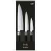 Coffret 3 Couteaux Japonais Universel 10 Cm Universel 15 Cm Et Chef 20 Cm Wasabi Black Kai 7