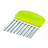 Coupe Légume Inox Ondulé Vert 8 Cm X H 10 Cm Ibili 10