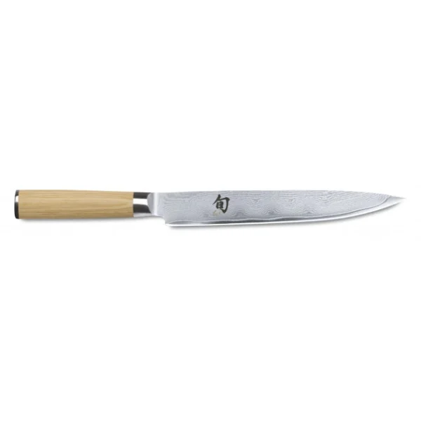 Couteau à Trancher 23 Cm Shun Classic White Damas Kai 1