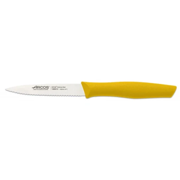 Couteau D’Office Cranté Inox 10 Cm Jaune Arcos NOVA magasin pour 1