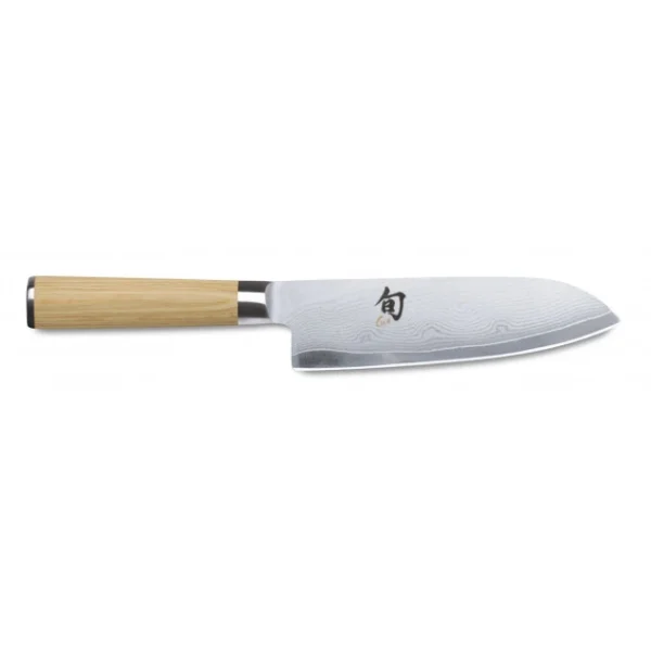 De Qualité Couteau Santoku 18 Cm Shun Classic White Damas Kai 1