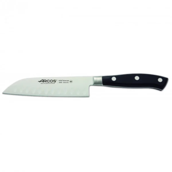 Couteau Santoku Alvéolé 14 Cm Arcos RIVIERA Noir 1