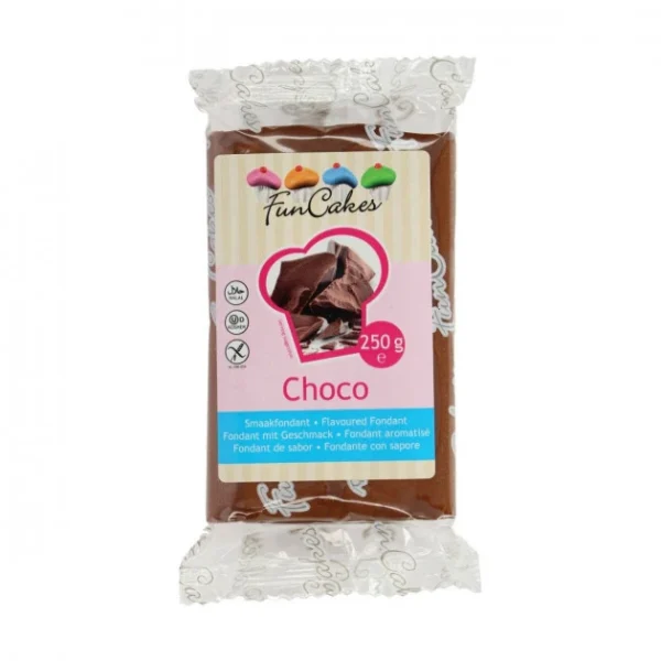 DLUO Courte Pâte à Sucre Goût Chocolat 250g Funcakes 1