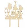 FIN DE SERIE Cake Topper Bois Xmas 13cm Scrapcooking 13