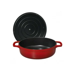 FIN DE SERIE Cocotte en Fonte Basse 20 cm Rubis Chasseur Livraison internationale 11