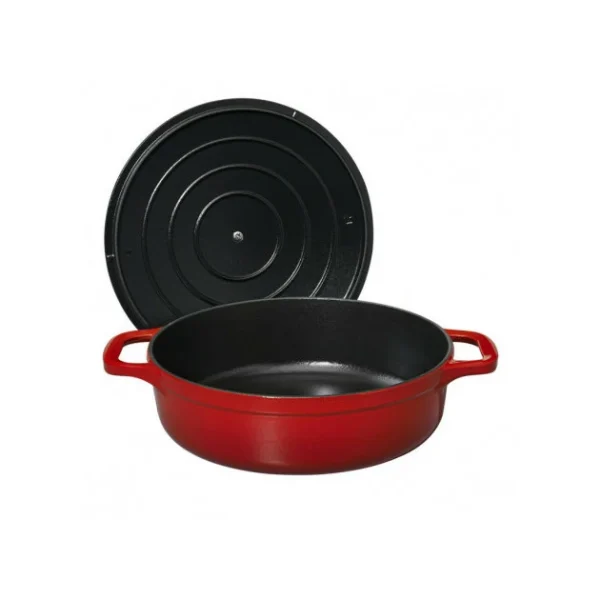 FIN DE SERIE Cocotte en Fonte Basse 20 cm Rubis Chasseur 4