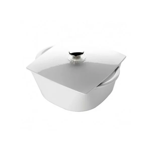 luxe soldes FIN DE SERIE Cocotte en Fonte Carronde 24 cm Blanc Chasseur 3