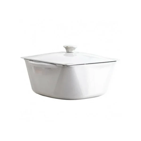 luxe soldes FIN DE SERIE Cocotte en Fonte Carronde 24 cm Blanc Chasseur 4