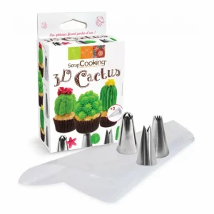 FIN DE SERIE Kit Douilles Inox 3D Cactus Scrapcooking 6