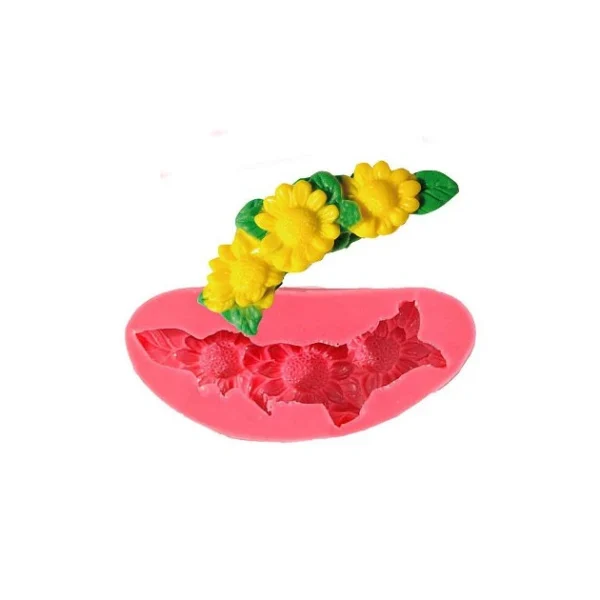 SCRAPCOOKING FIN DE SERIE Moule Silicone ”Frise Tournesol” Pour Pâte à Sucre 1