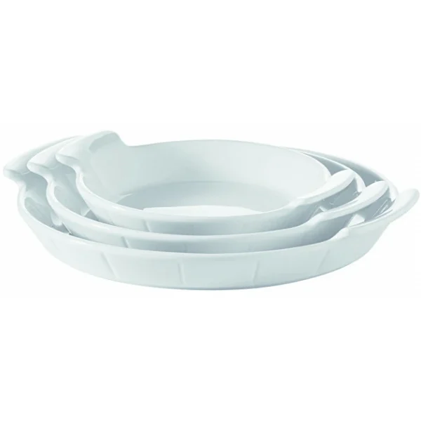 FIN DE SERIE Plat à Oeuf Porcelaine Blanc Ø 12 cm 3