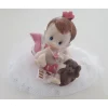 Meilleur Service FIN DE SERIE Sujet bapteme Fille Rose Bébé Chien 6 cm 7